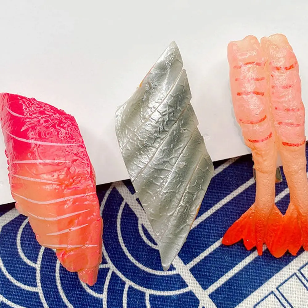 Funny Creativity Children Salmon Sushi For Girls BB Hairpins Duckbill Side Clips Korean Barrettes Women Hair Clips