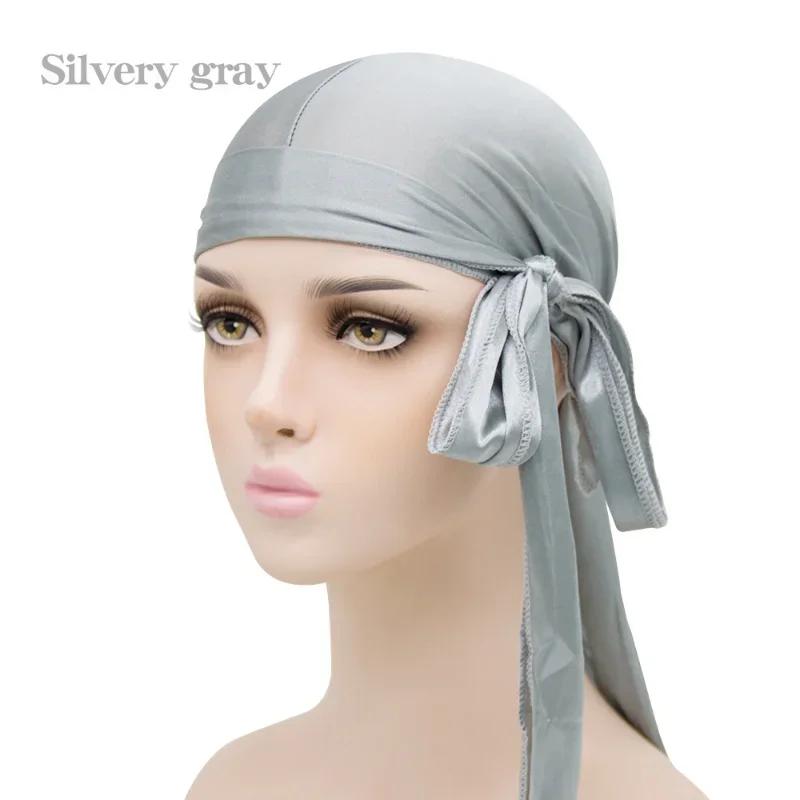 Elastizität Baotou Kappe Haar bänder Simulation seidig Durag langen Schwanz Piraten hut Stirnband Turban für Kinder Kind Band Zubehör