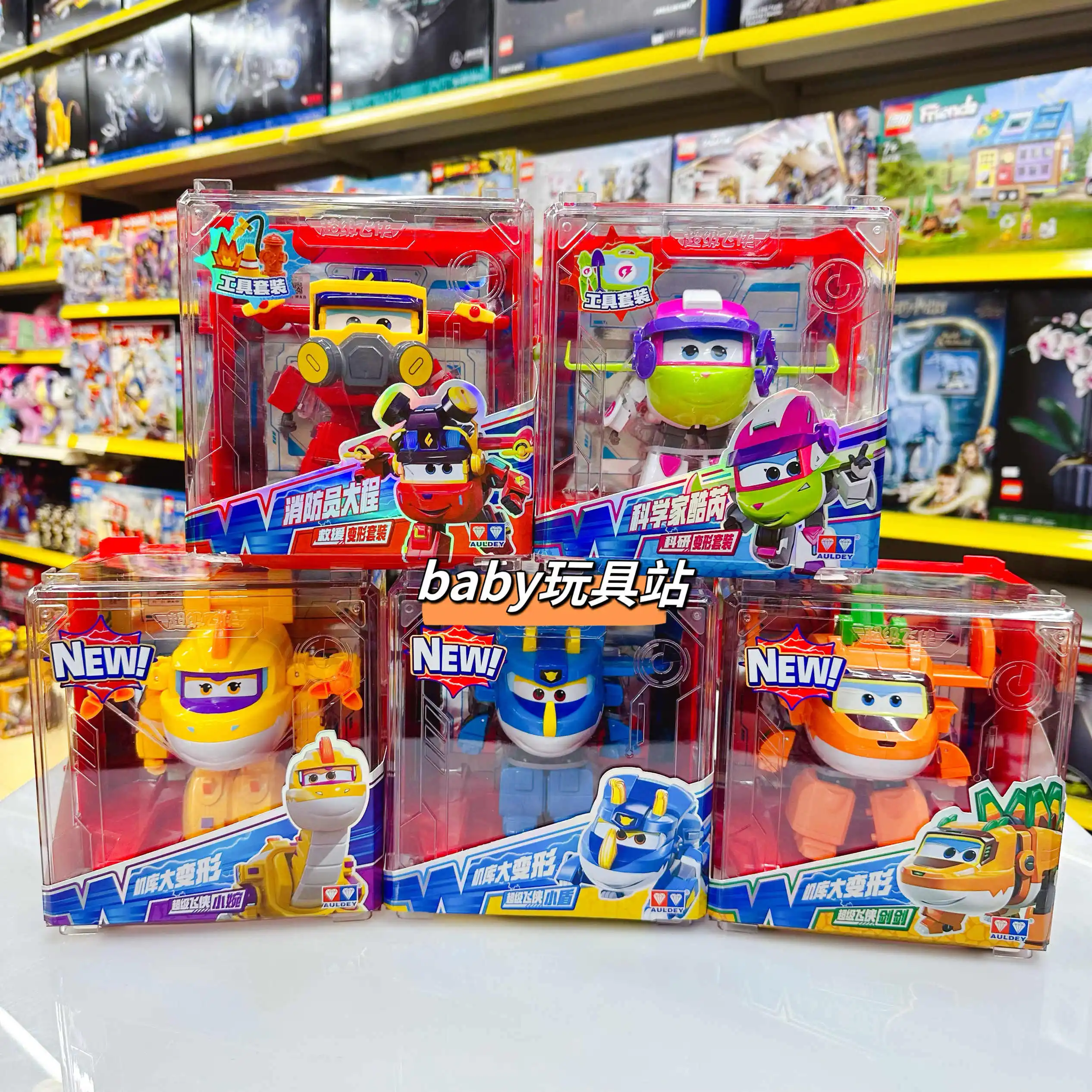 Genuine Super Wings Robot Toys Anime Figurine Hangar Big Transformation Toys Robot Desktop Models Christmas Gifts Hot Selling