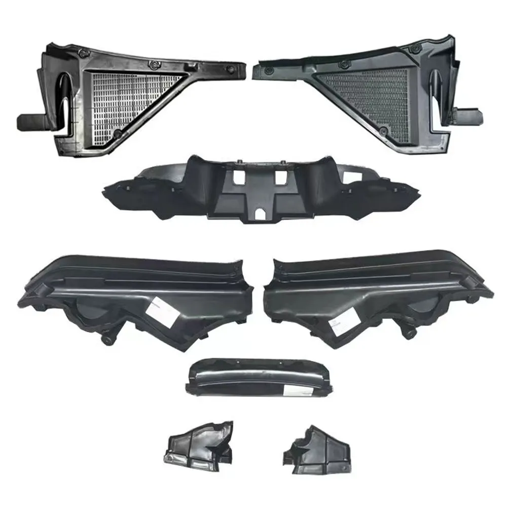 For BMW X5 X6 E70 E71 E72 Black Car Engine Upper Compartment Partition Panel Set  51717169420 51717169421 51717169419