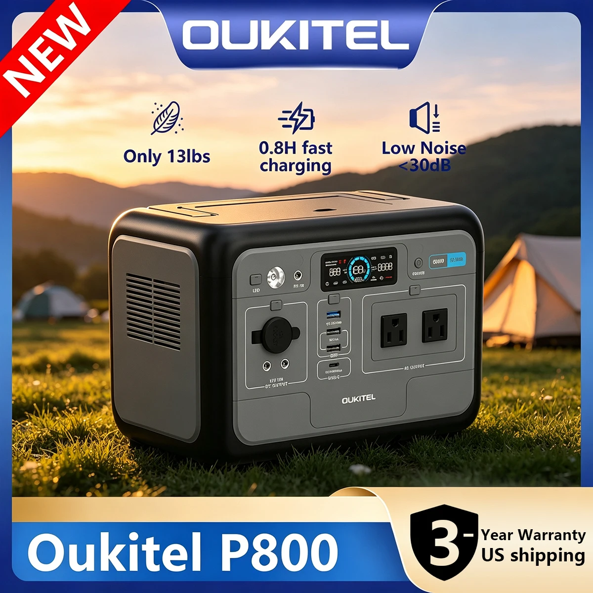 Ac Outdoor Power - OUKITEL P800 – przenośna stacja zasilania