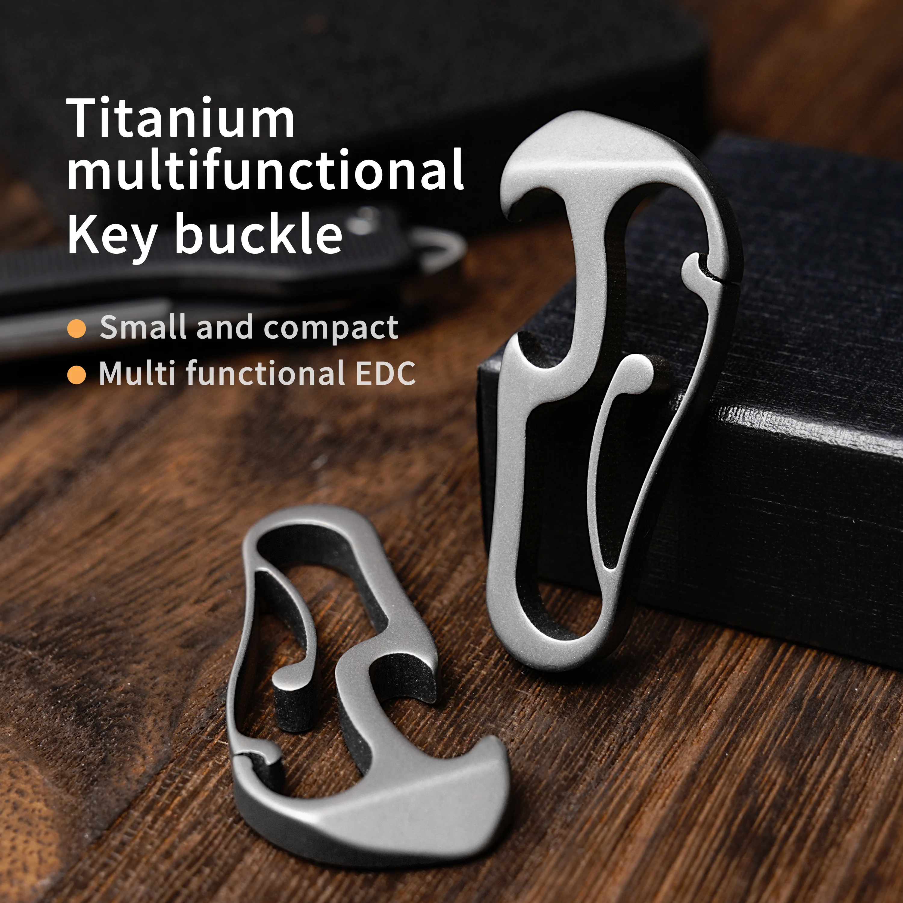 

New Titanium Alloy Functional Keychain Accessories Multifunctional Tool With Pry Bar Bottle Opener Open Can EDC