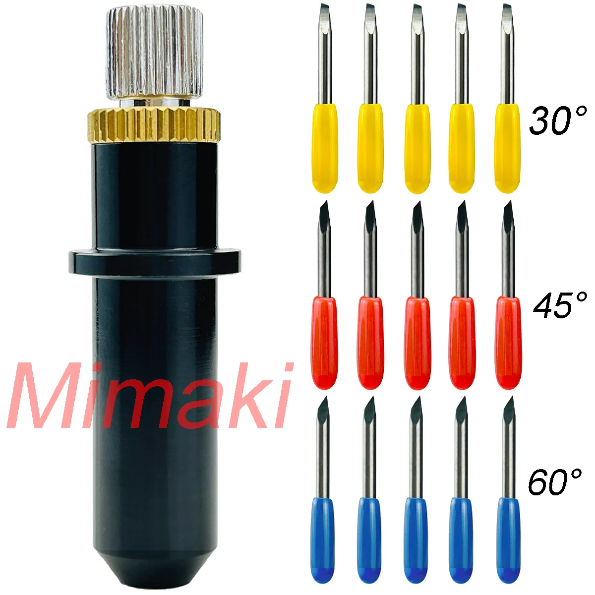 

15pcs 30 45 60 Degree Cutting Plotter Blade + 1pc Blade Holder for Mimaki Smooth Precise
