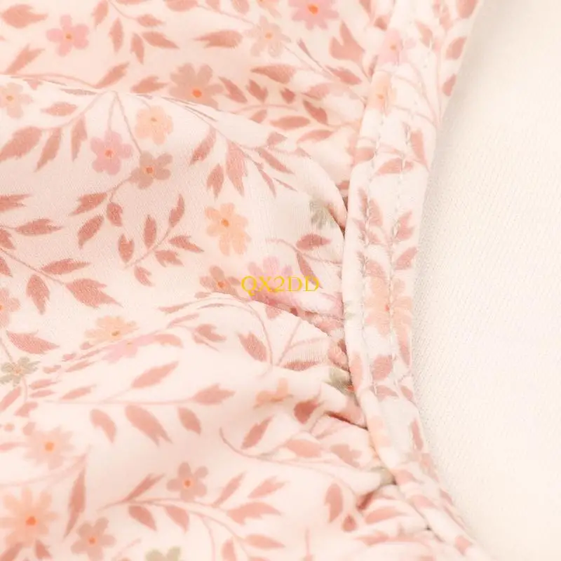

QX2D 2Pcs Baby Swimwear Split UPF50+ Sleeveless Flower Print Toddlers Swimsuit