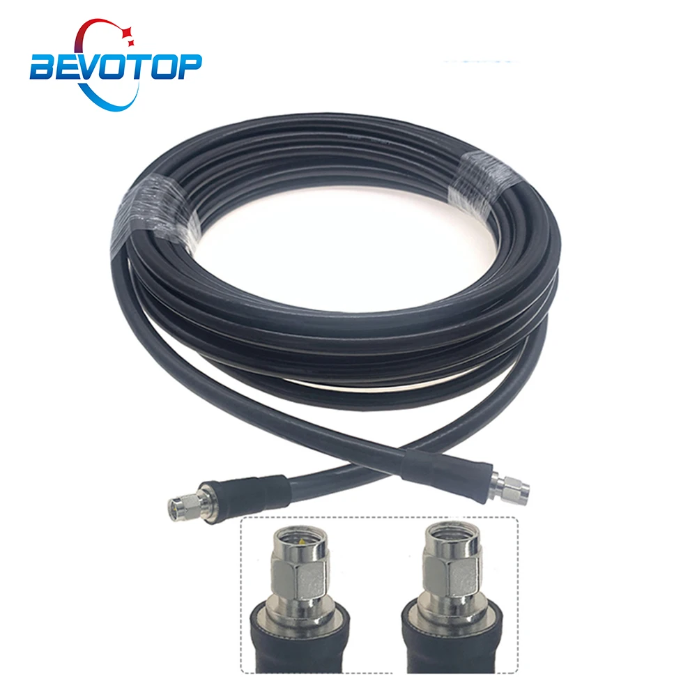 

Low Loss LMR400 Cable RP-SMA Male to SMA Male Plug RF Adapter Pigtail 50 Ohm WIFI Antenna Extension Cable Signal Booster Jumper