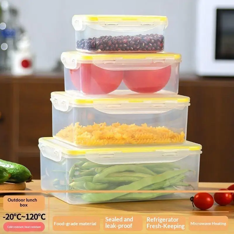 BPA Free Food Grade Plastic Food Storage Containers: 1/4 PCS Airtight Leak Proof Microwave Freezer Meal Prep