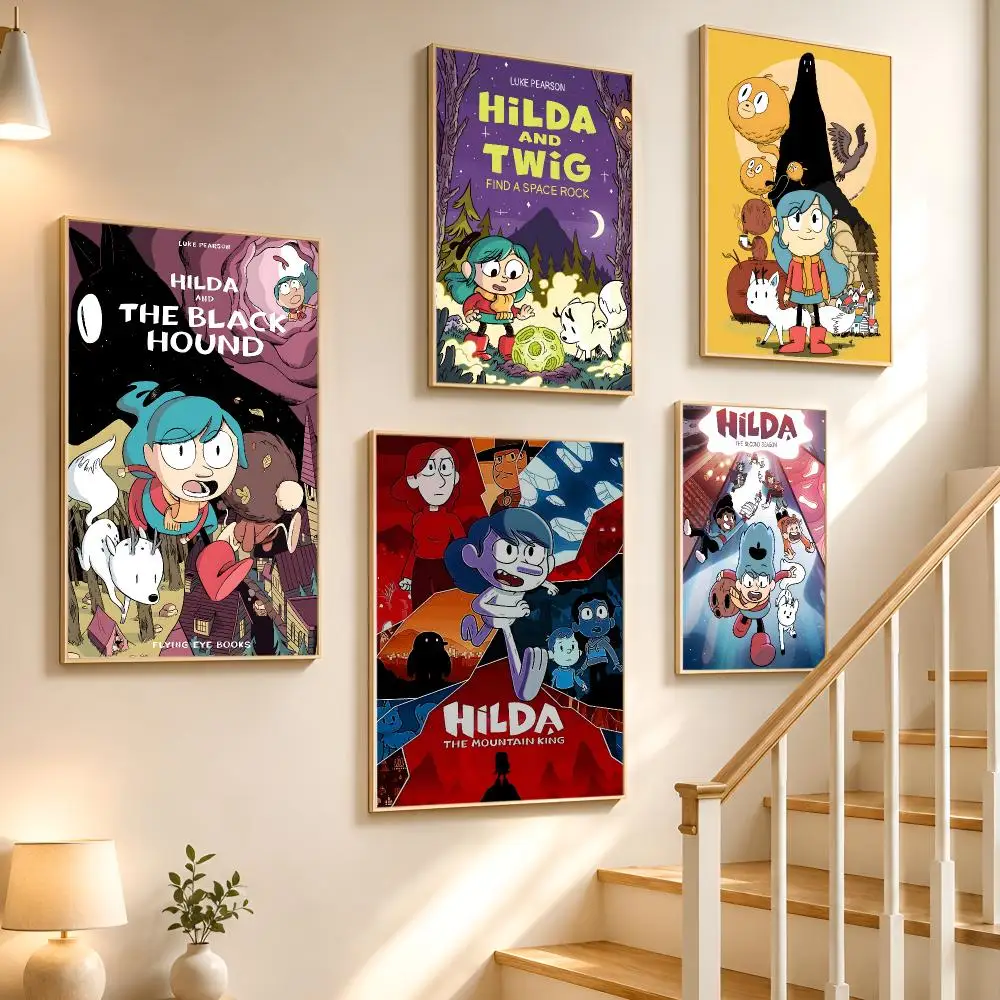 Fantasy Cartoon Hilda Poster High-definition waterproof stickers, suitable for home décor, gifts, and holiday decorations