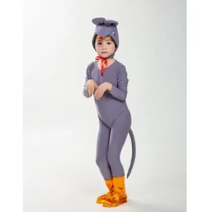 Bambini mouse cosplay costumi di danza festiva costumi cosplay animali per bambini prestazioni dell'asilo costume da topo grigio