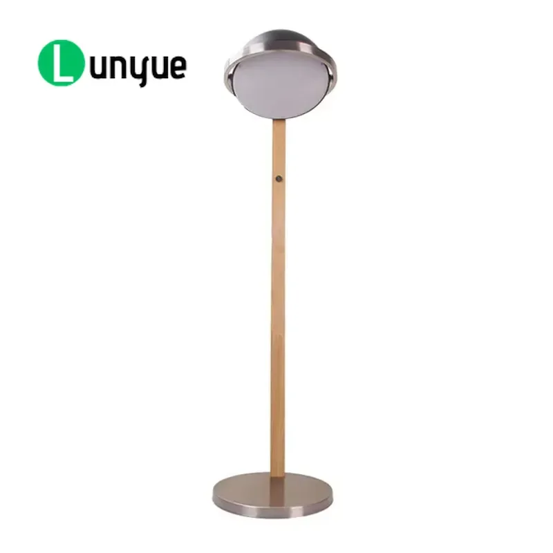 Mid Century Modern Wooden Floor Lamp Adjustable Standing Light for Living Room Bedroom Home Decor Natural Wood Finish