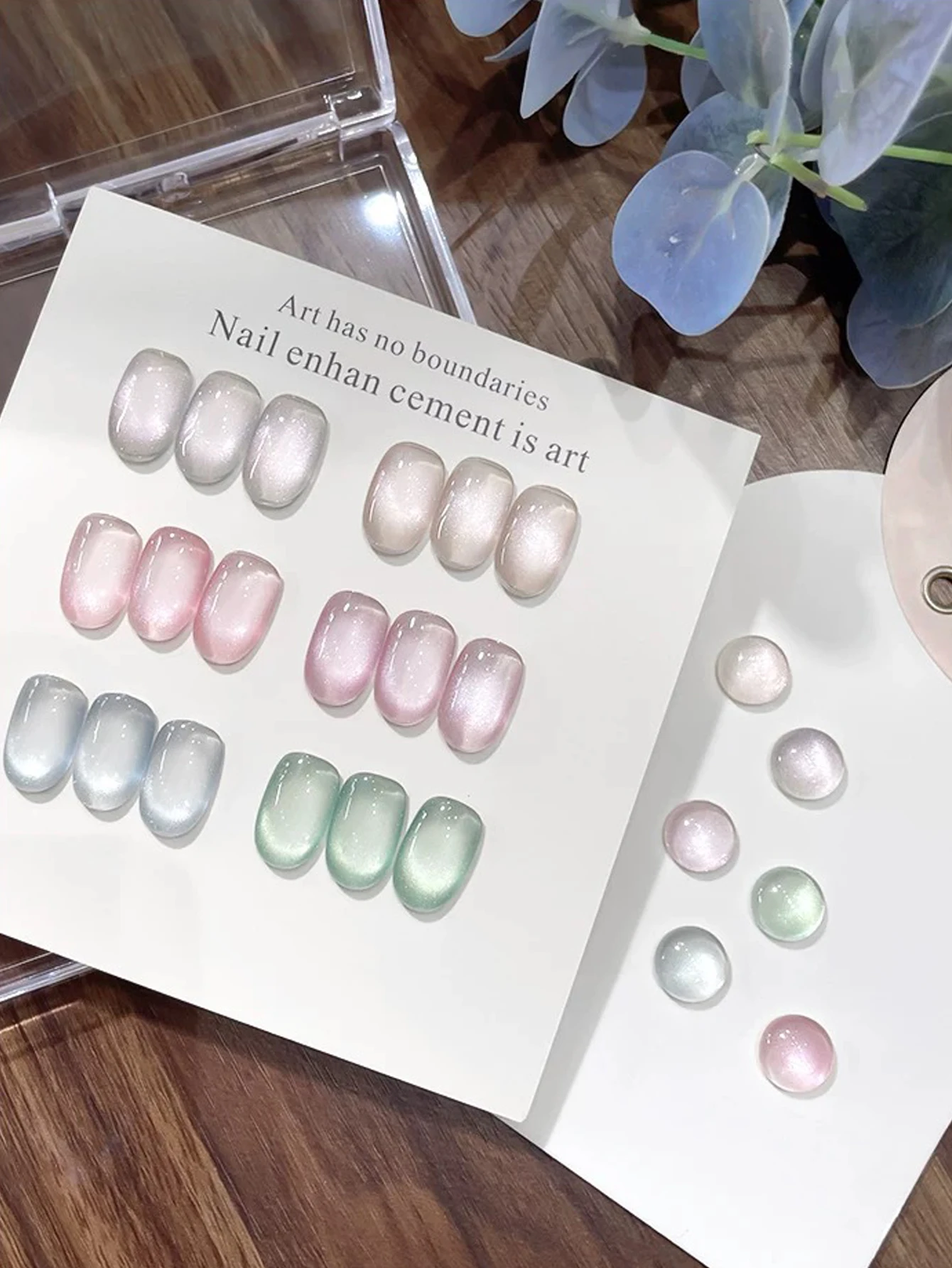 1/6 STKS 2025 Nieuwe Nail Art Ice Glacier Kleur Aurora Cat Eye Crystal Gel Polish, Semi-Permanente Nagelgel, Duurt voor 28 dagen