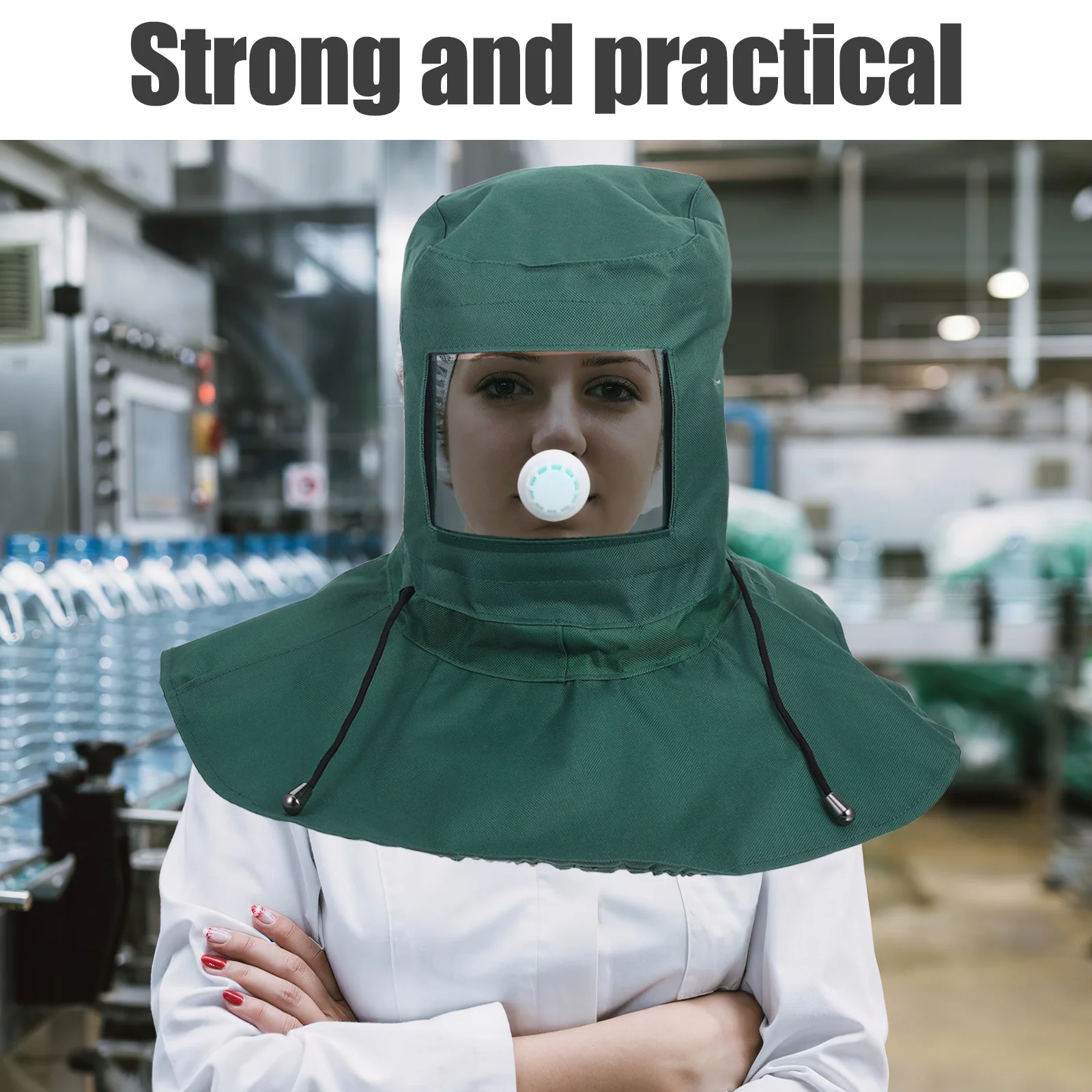 غطاء محرك السفع الرملي الواقي، قناع كتف للوجه مقاوم للغبار قابل لإعادة الاستخدام للرسم الصناعي، معدات السلامة والصحة