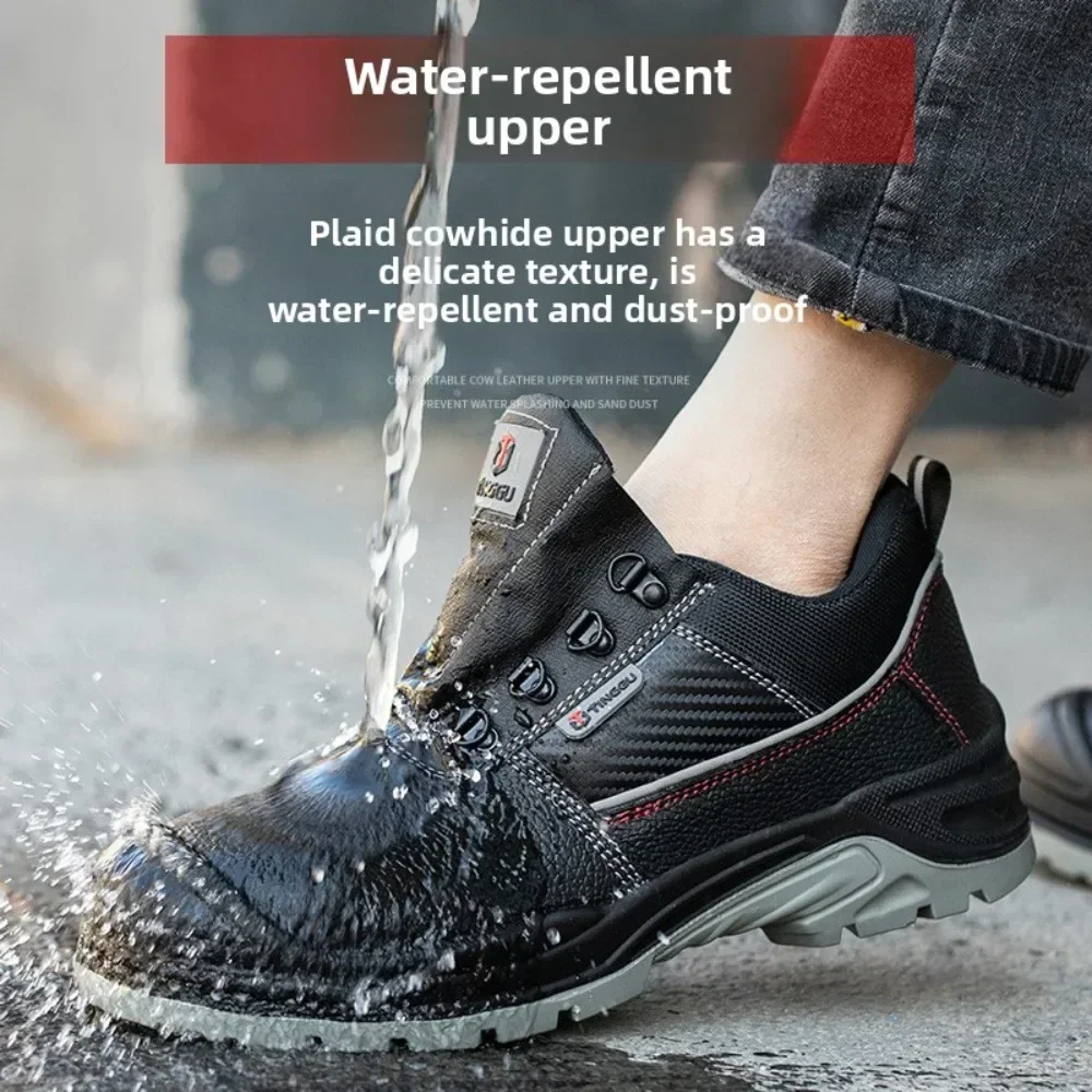 Steel Toe Safety Shoes Men Anti Smash Anti Puncture Anti Static Wear Resistant Breathable Work Boots Protective Footwear