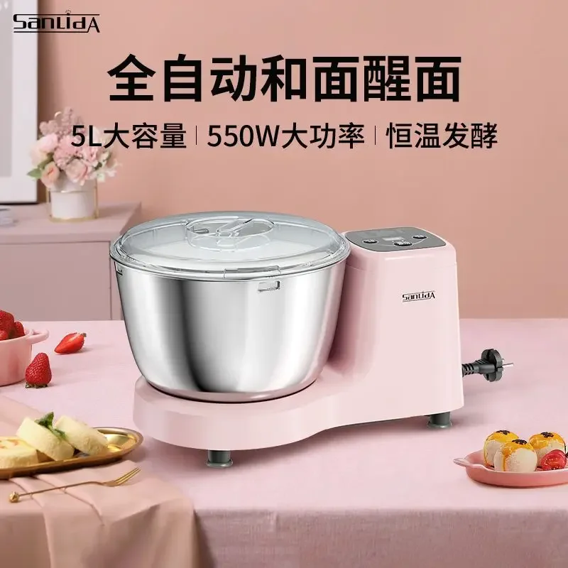 آلة خلط العجين الفولاذ المقاوم للصدأ المنزلية الصغيرة التلقائي متعددة الوظائف العجن 5L خلط آلة الشيف حامل خلاط جديد #6