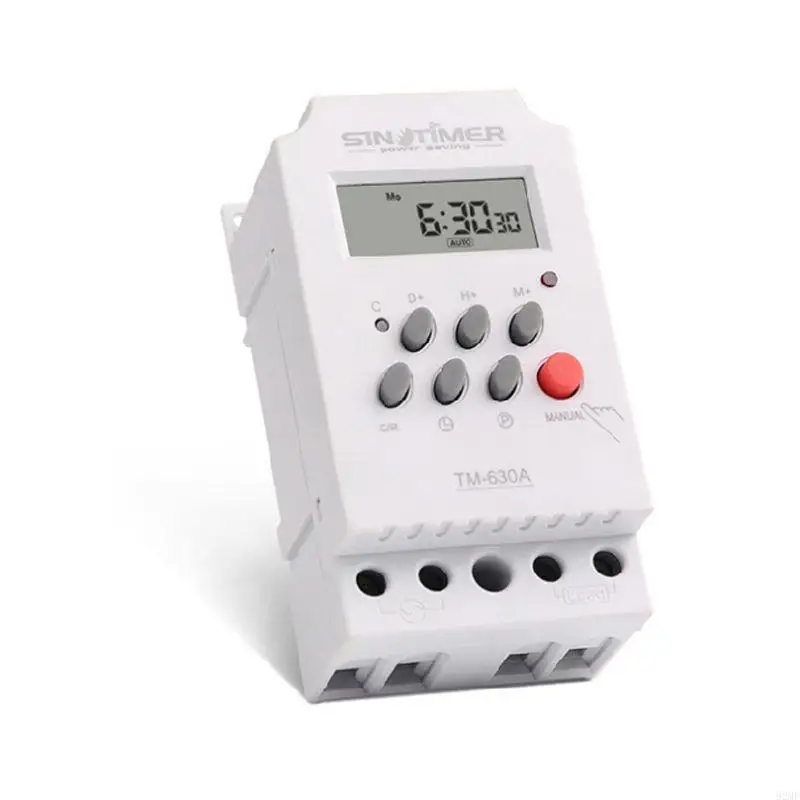 92MF Mini Timer Switch Time Relay 12/24/220V DC Input 7 Days Programmable 24Hours Output Load High Power 30A Din Rail Mount