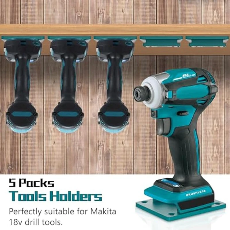 Battery Holder Tool Holder, 5 Packs Battery Holder For Makita 18V Battery, 5 Packs Tool Holder For Makita 18V Tools Easy Install