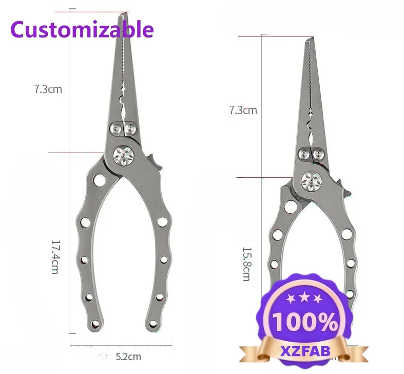 Factory Direct 2026 Multifunctional titanium alloy luya pliers open ring and take hook sea fishing luya pliers long mouth