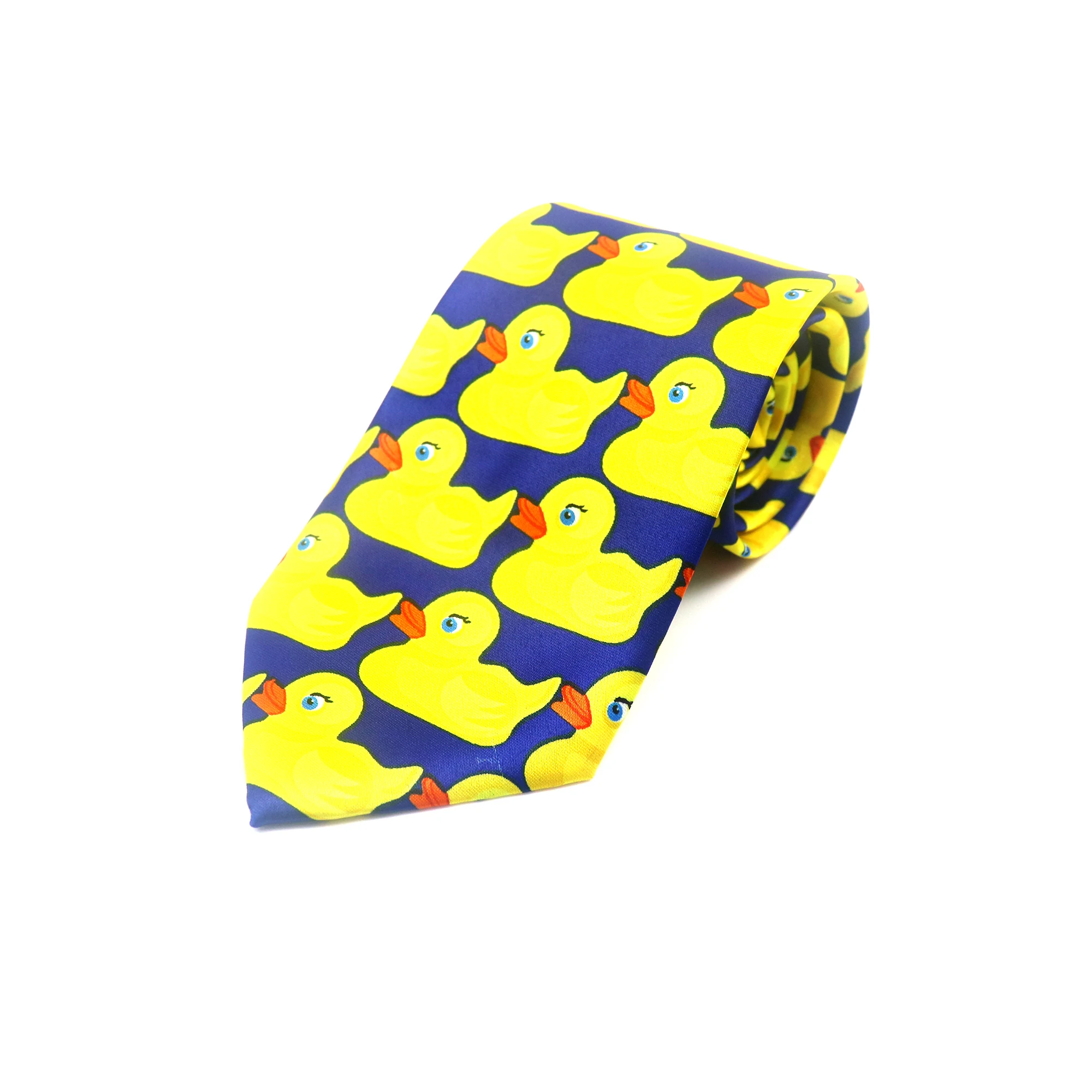 8CM Printed Design Polyester Professional Necktie Movie How I Met Your Mother TV Show Yellow Rubber Duck Tie Gift Soft Corbata