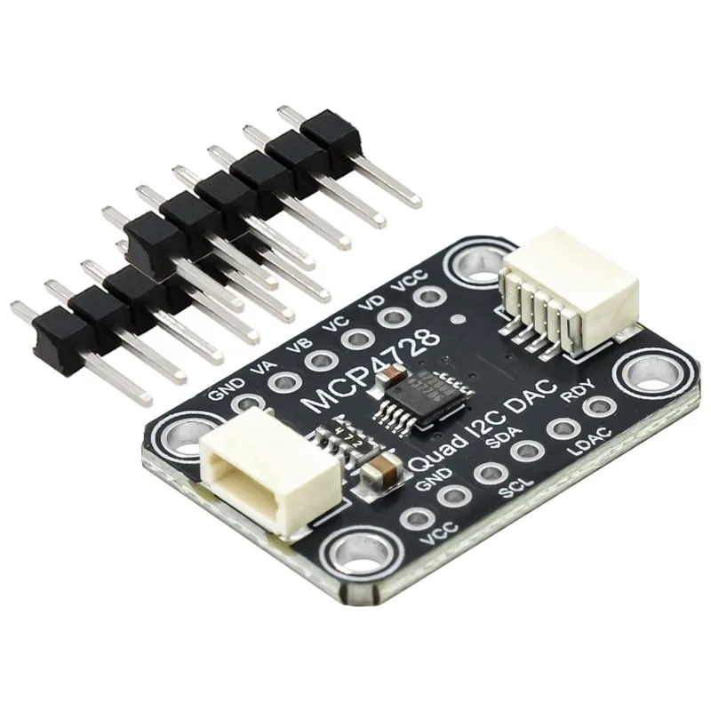 MCP4728 Quad DAC outputs with EEPROM module compatible with STEMMA QT Qwiic