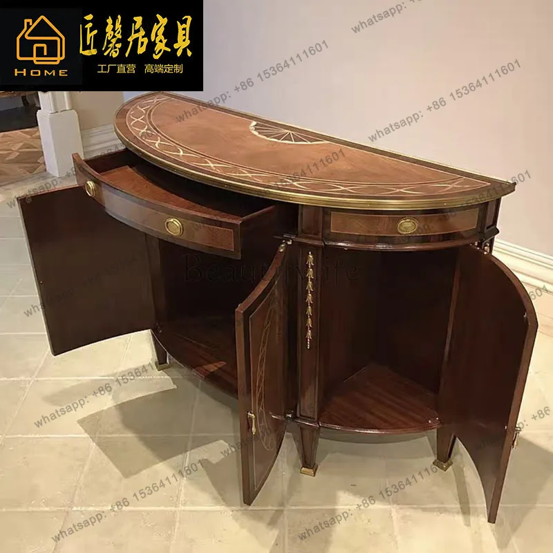 Alexander British Neoclassical Decorative Cabinet Villa Semicircular Entrance Cabinet