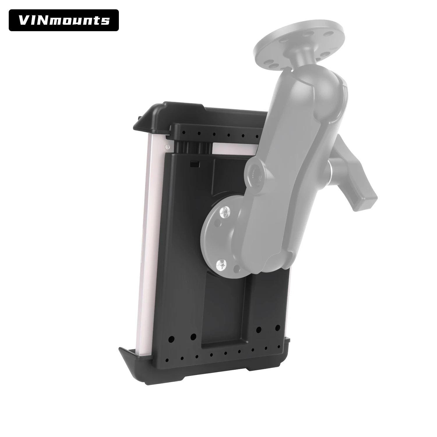 

Крепление для планшета VINmounts с пружинным механизмом для планшетов 7 дюймов. Подходит для планшетов, устанавливаемых в пространстве с размерами 210 * 130 * 25 мм. VIN-PBJ-04