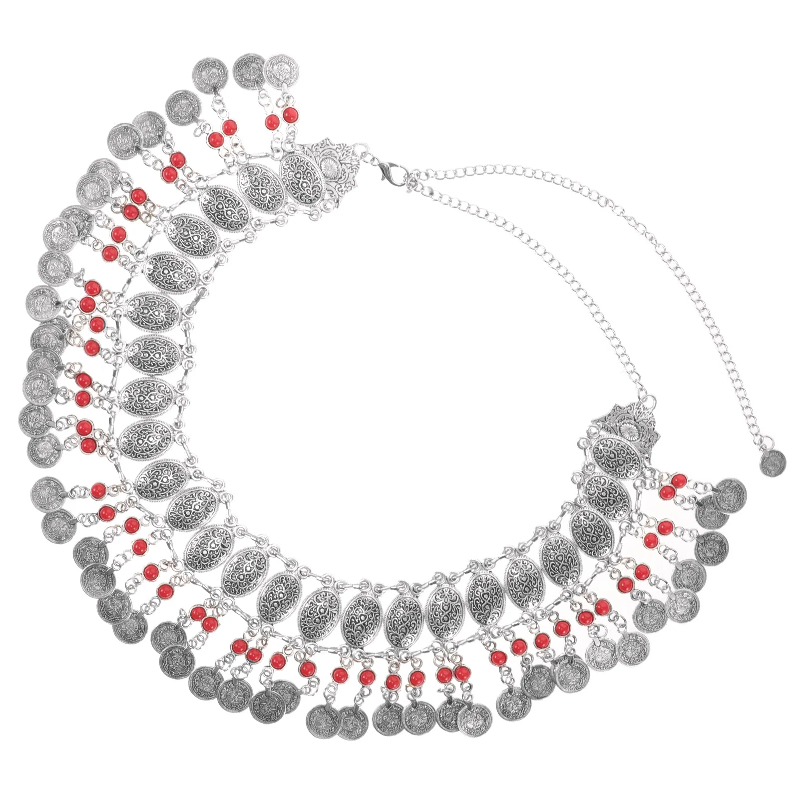 

Stylish Bohemian Waist Chain for Women Ethnic Vintage Metal Coin Belt Tassel Design Belly Dancer Chain Summer Beach Festival