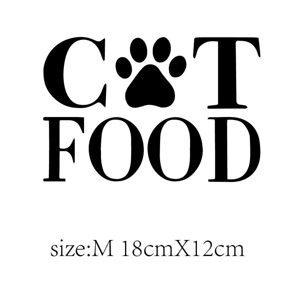 Cat Food Wall Sticker Decal Removable Vinyl Mural Poster For Living Room Decoration Accessories Murals Vinyl Mural Decal