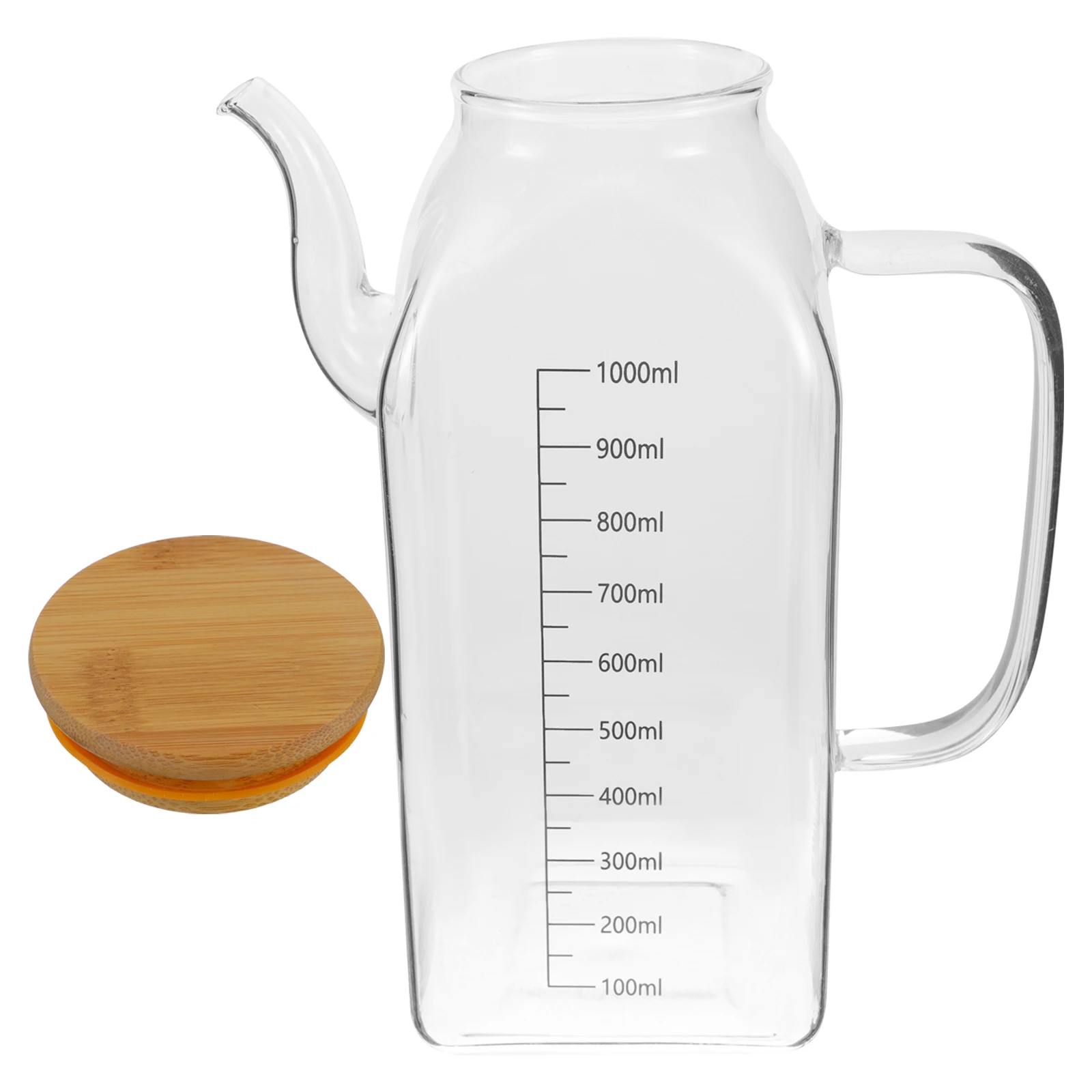 

1pc Glass Bottle Leak Holder Proof Storage Container Glass Oil Dispenser Large Capacity Vinegar Holder Oil Storage Container