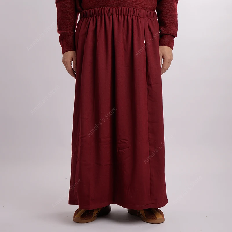 

Thickened Autumn Winter Monk Skirt Elastic Waist Lama Buddhist Skirts Religious Apparel