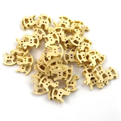 Natural Wooden Horse Buttons for Scrapbooking, Handmade Sewing Accessories, DIY Craft, Baby Clothing, 2Hole, 18mm, 50Pcs