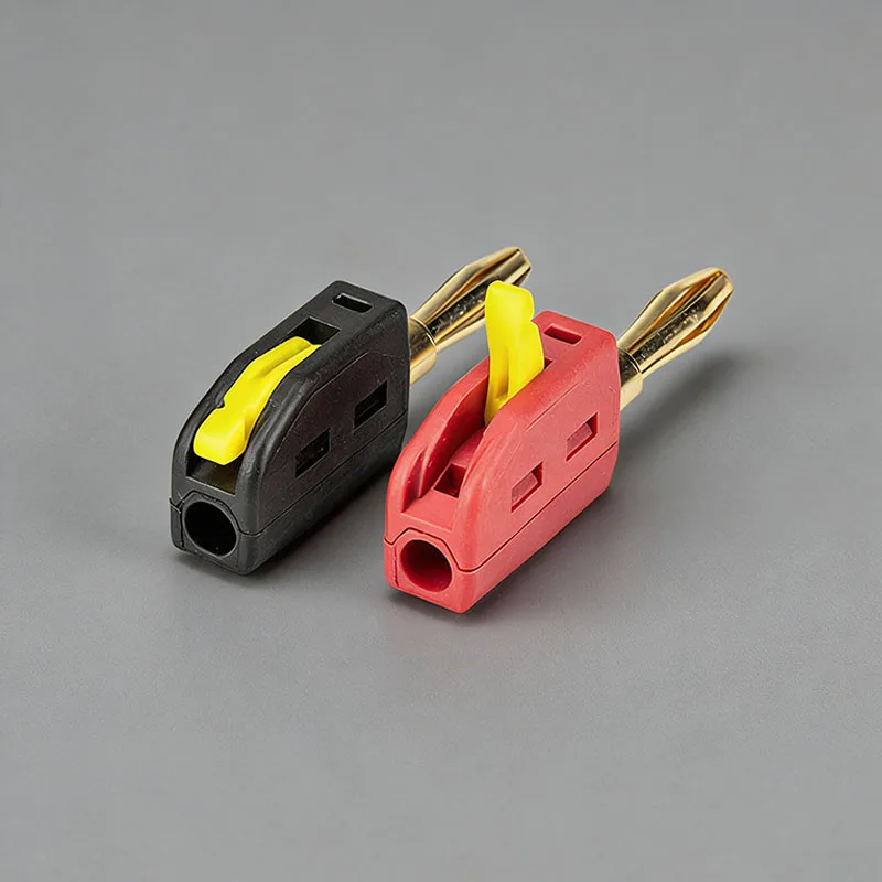 4mm Quick Connect Banana Plugs Speaker Connectors 32A Red & Black For Audio Video Receiver Amplifiers Sound Systems