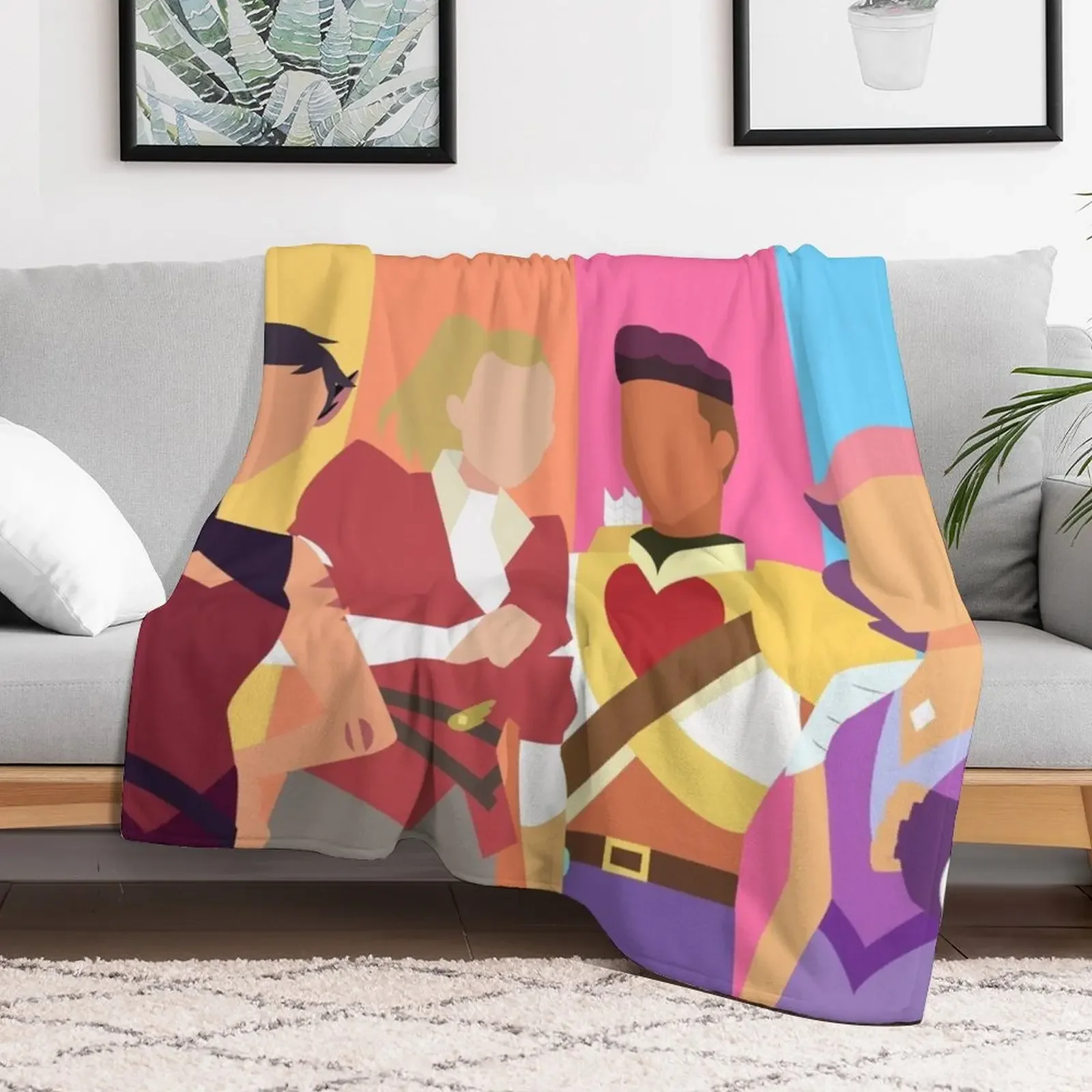 Best Friend Squad Throw Blanket Cozy Napping Blanket Gift for Mom Dad