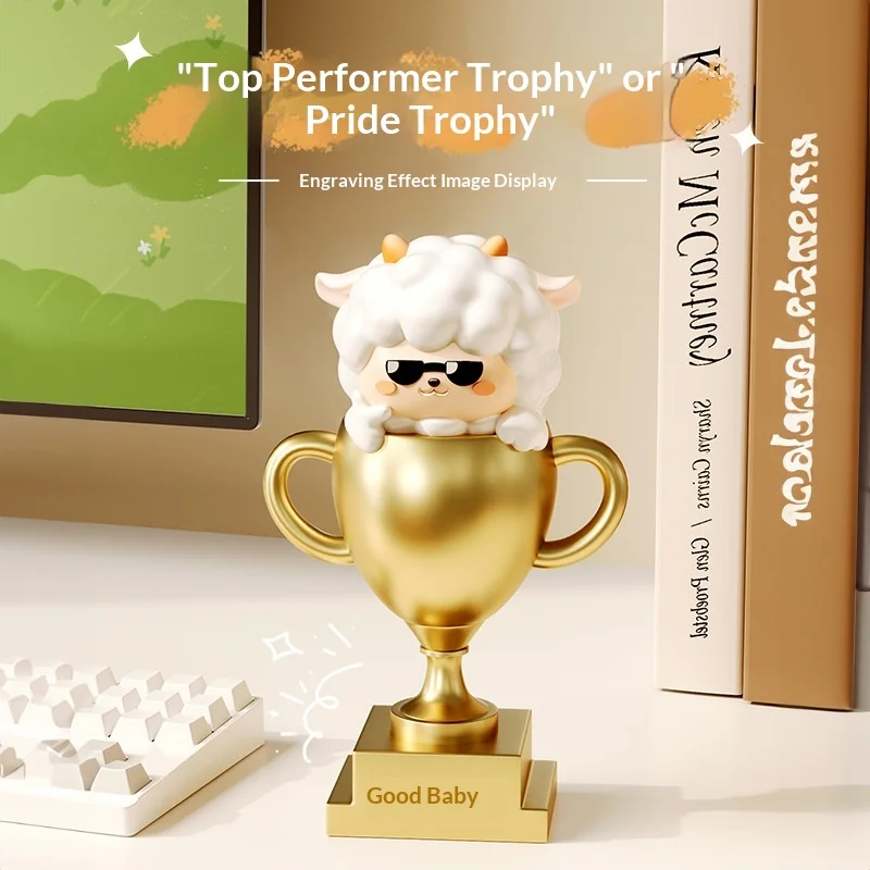 Splendid trophy ornament creative cute resin desktop decoration designated lettering gift gift