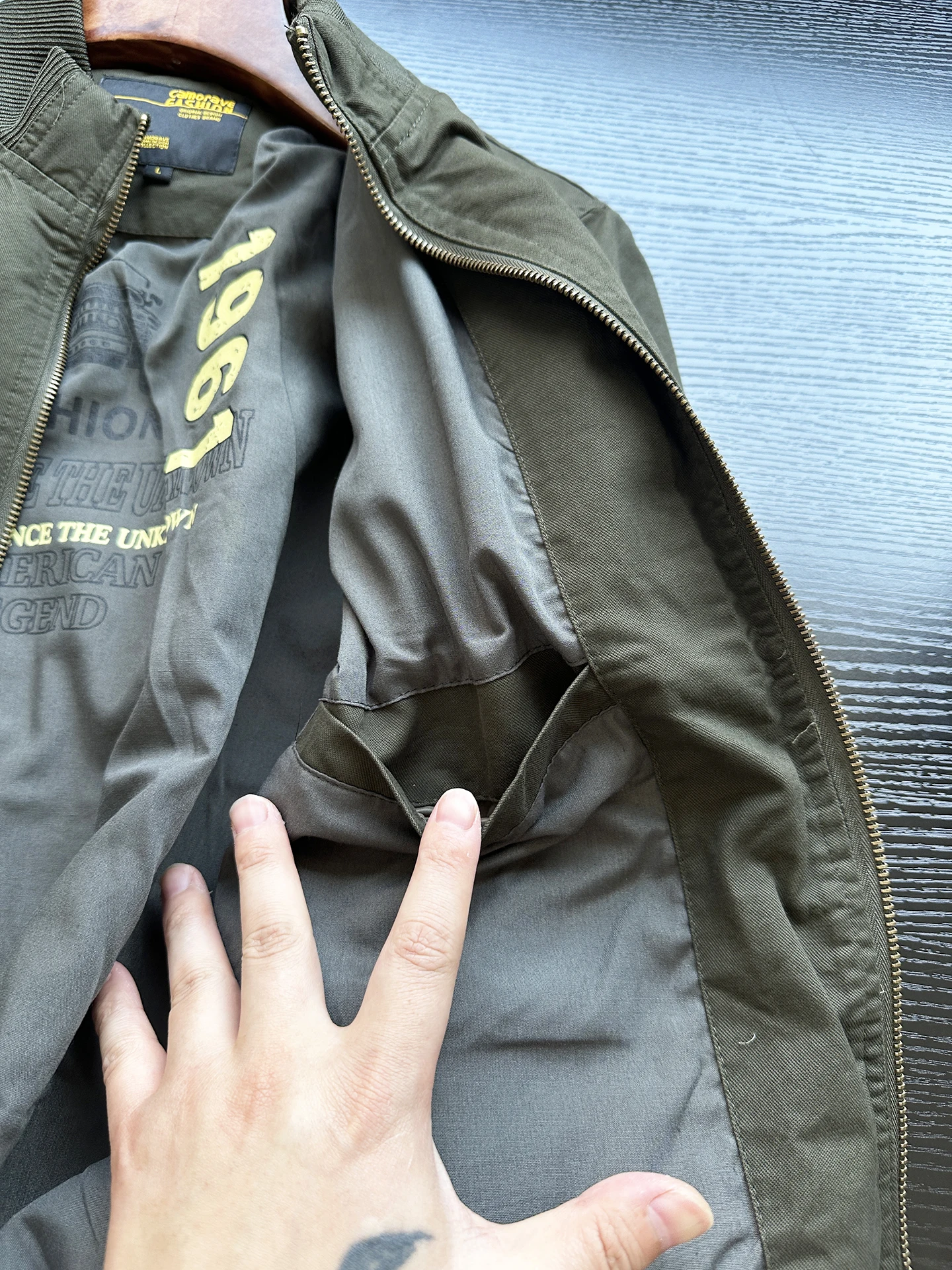 Men's Cotton Work Jacket M56 Threaded Collar Spring Season Heavyweight American Motorcycle Style Full Cotton 3D Tailoring