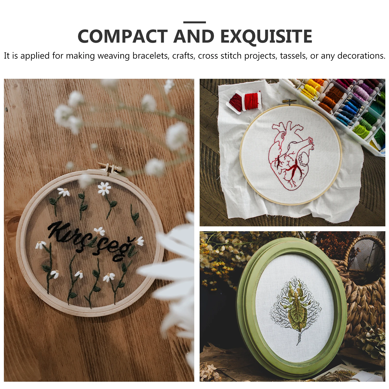 مجموعة واحدة من أدوات تطريز الخيوط الملونة DIY أساور الصداقة ذات الغرز المتقاطعة لوازم الحرف الفنية متعددة الأغراض