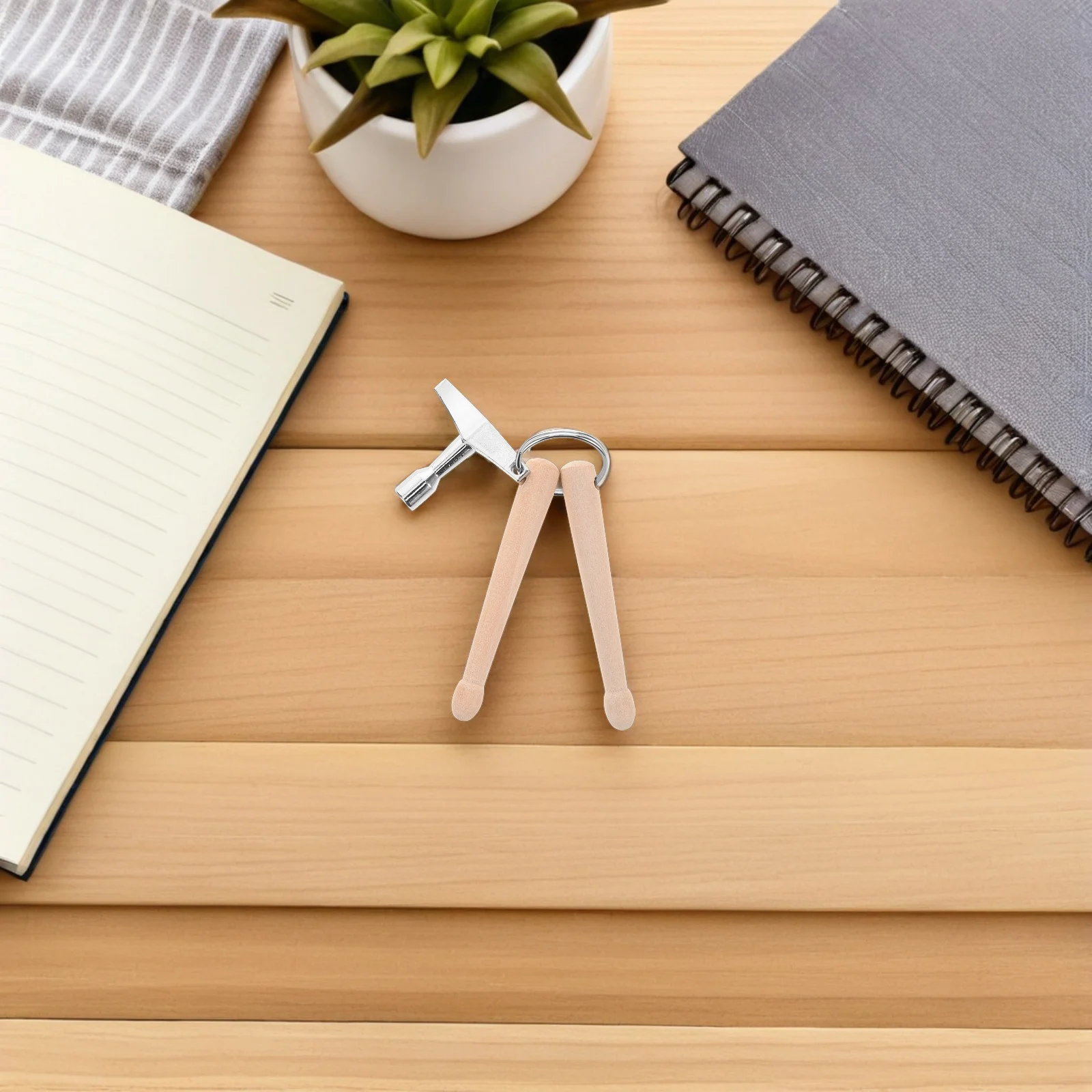 

Mini Drum Stick Keychain Drummer Present for Backpack Ring Mallet Handbag Rings Charm Men Buckle Drumstick