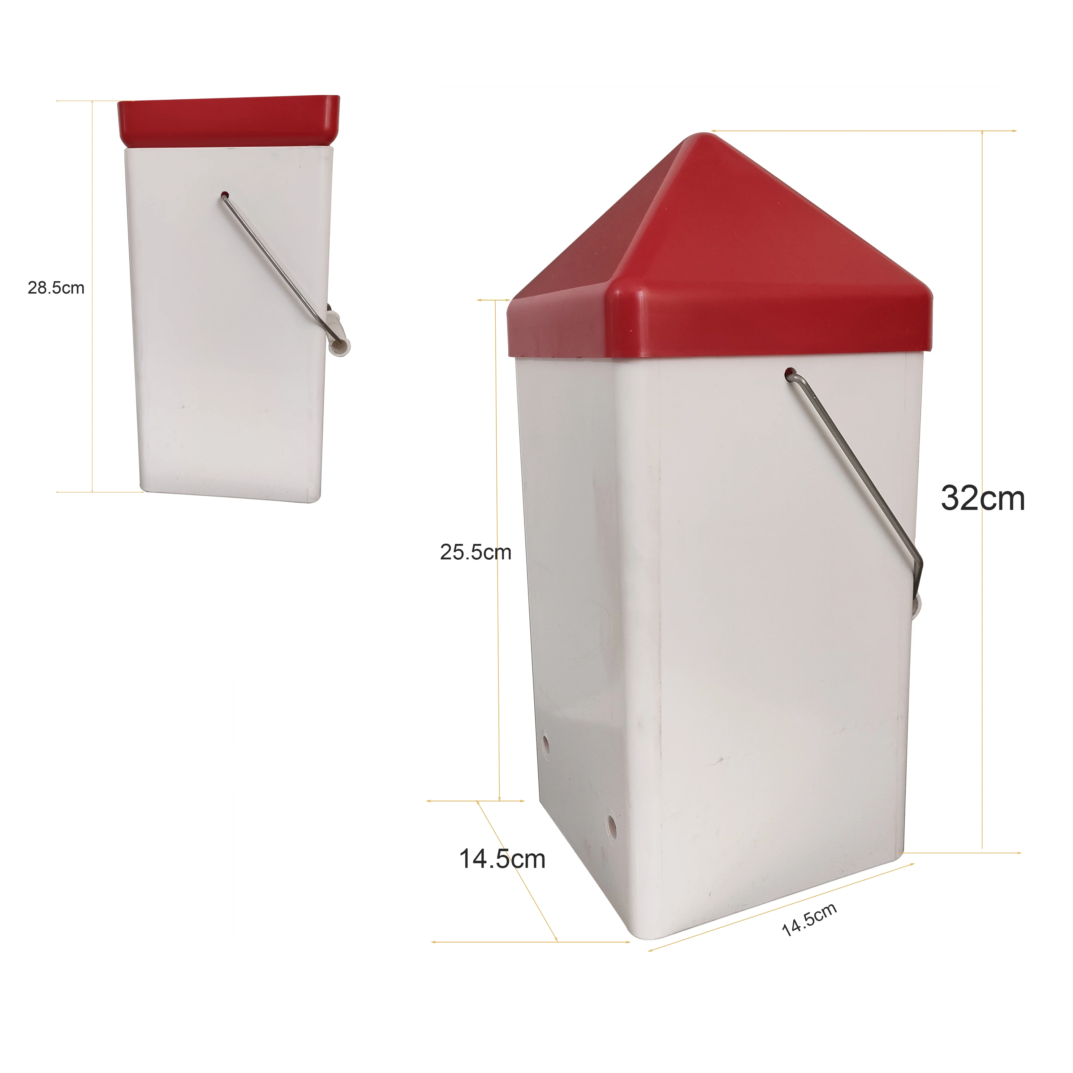 

Ведро для кормушки для курицы на 1 галлон с наборами кормушек для птицы, перепела, цыпленка, патрона для мелкой птицы LM-101