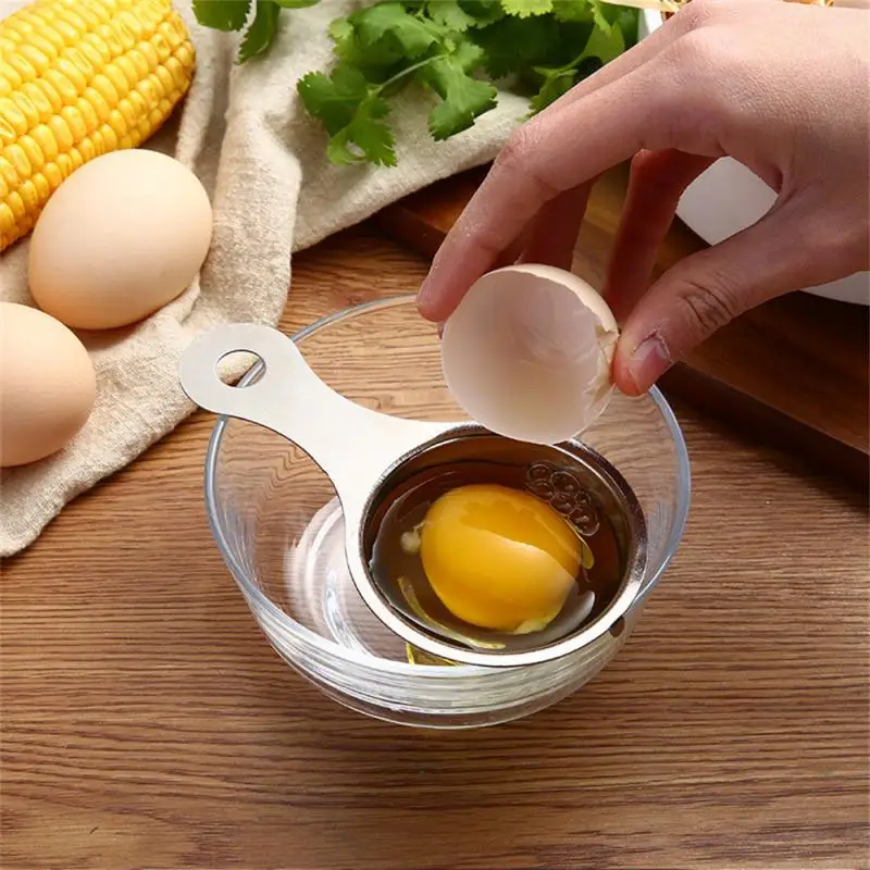 

Cooking Kitchen Accessories Egg Separator Egg Yolk Separator Stainless Steel Egg Tools Yolk White Divider Filter