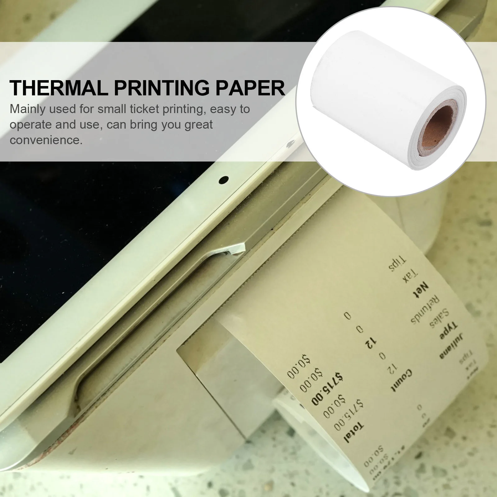 10 قطعة لفات ورق استلام الطابعة الحرارية ورق طباعة واضح موثوق به لمحلات السوبر ماركت متاجر الراحة الطابعة الحرارية