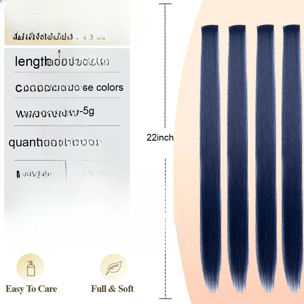 10 قطعة/الحزمة ملونة للحفلات يسلط الضوء على وصلات شعر بمشبك للفتيات 18 بوصة أومبير t قطع الشعر الاصطناعية 2026
