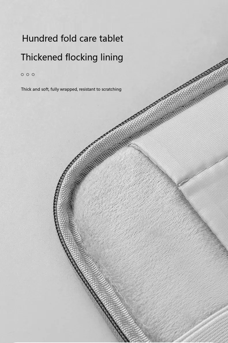 Leichte Tablet-Tragetasche 11-15,6 Zoll Oxford-Handtasche für iPad mit Plüschfutter – Detail 7