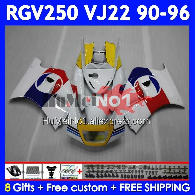 RGV250 For SUZUKI SAPC RGV-250 VJ22 109No.6 RGV 250 90 Yellow red 91 92 93 94 95 96 1990 1991 1992 1993 1994 1995 1996 Fairing