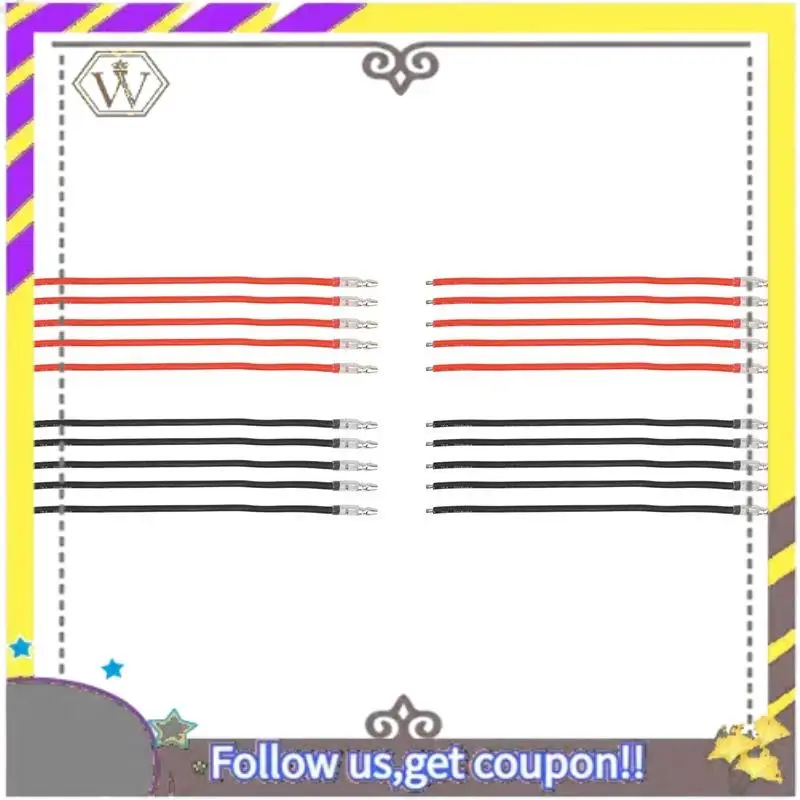 AU33-20 шт. Силиконовый провод 16AWG с штекером 4,0 мм, длина 10 см для 380 390 540 550 775 795 Соединительный кабель матового двигателя