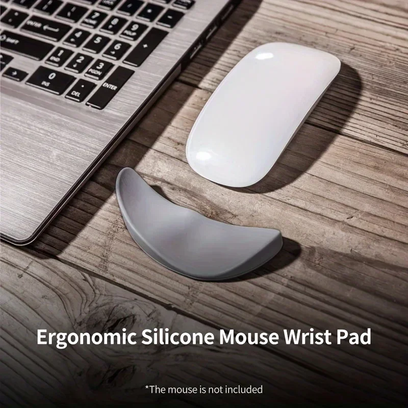 Left/Right Hand Ergonomic Handguard Mouse Pad Wrist Pad Silicon Gel Non-slip Streamline Wrist Rest Support Mat for Office Gaming view 6