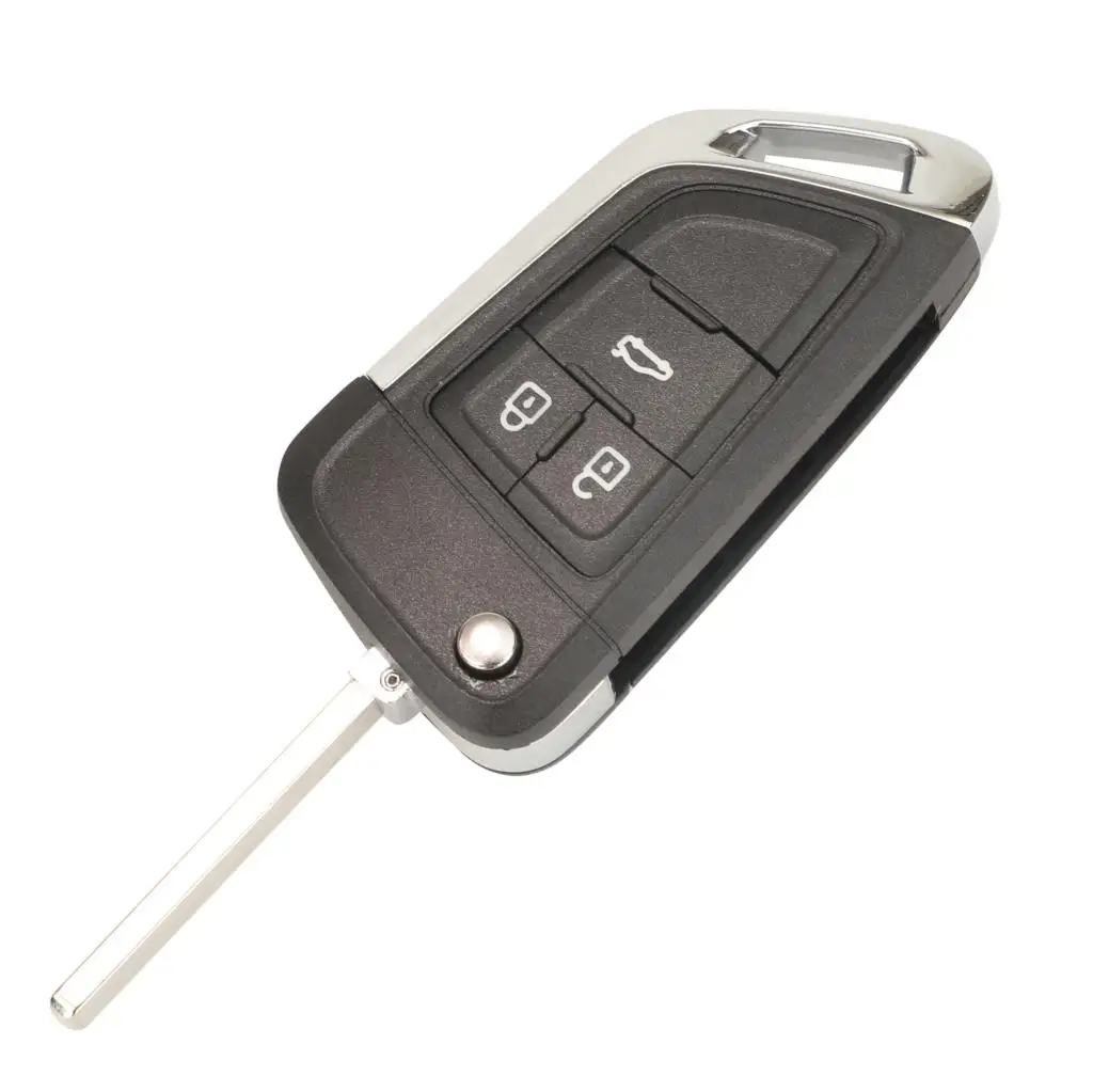 jingyuqin 10PS Modified Folding Remote Car Key Shell For Chevrolet Cruze Epica Lova Camaro Impala 2/3/4/5 Button HU100 Blade