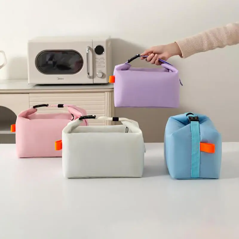 Picnic Handbag & Reusable Lunchbox, Insulated Bento Lunch Bag, Aluminium Foil Liner Lunch Pack Portable Ice Bag For Food Storage
