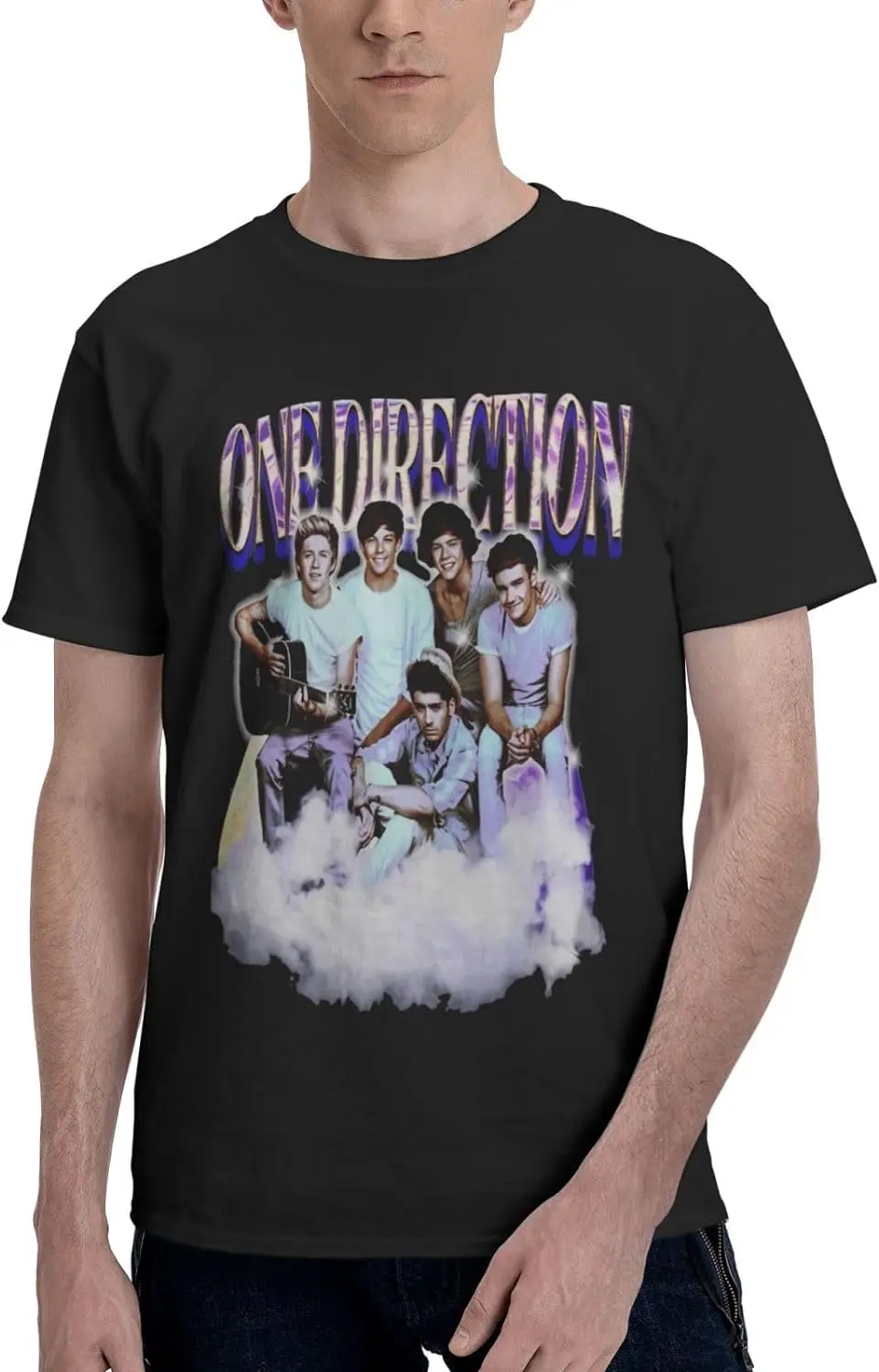 One Music Direction t-shirt con stampa 3D moda uomo divertente motivo grafico girocollo manica corta Teesblack