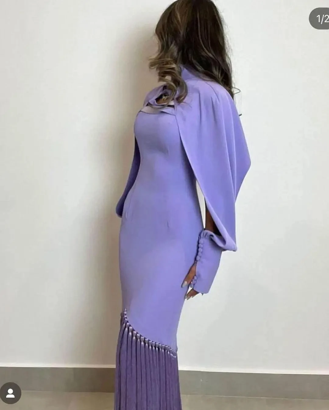 

Fairytale Saudi Arabia Long Sleeves Satin Party Evening Dresses Mermaid Strapless Prom Dresses with Long Sleeves Tassels Ankle L