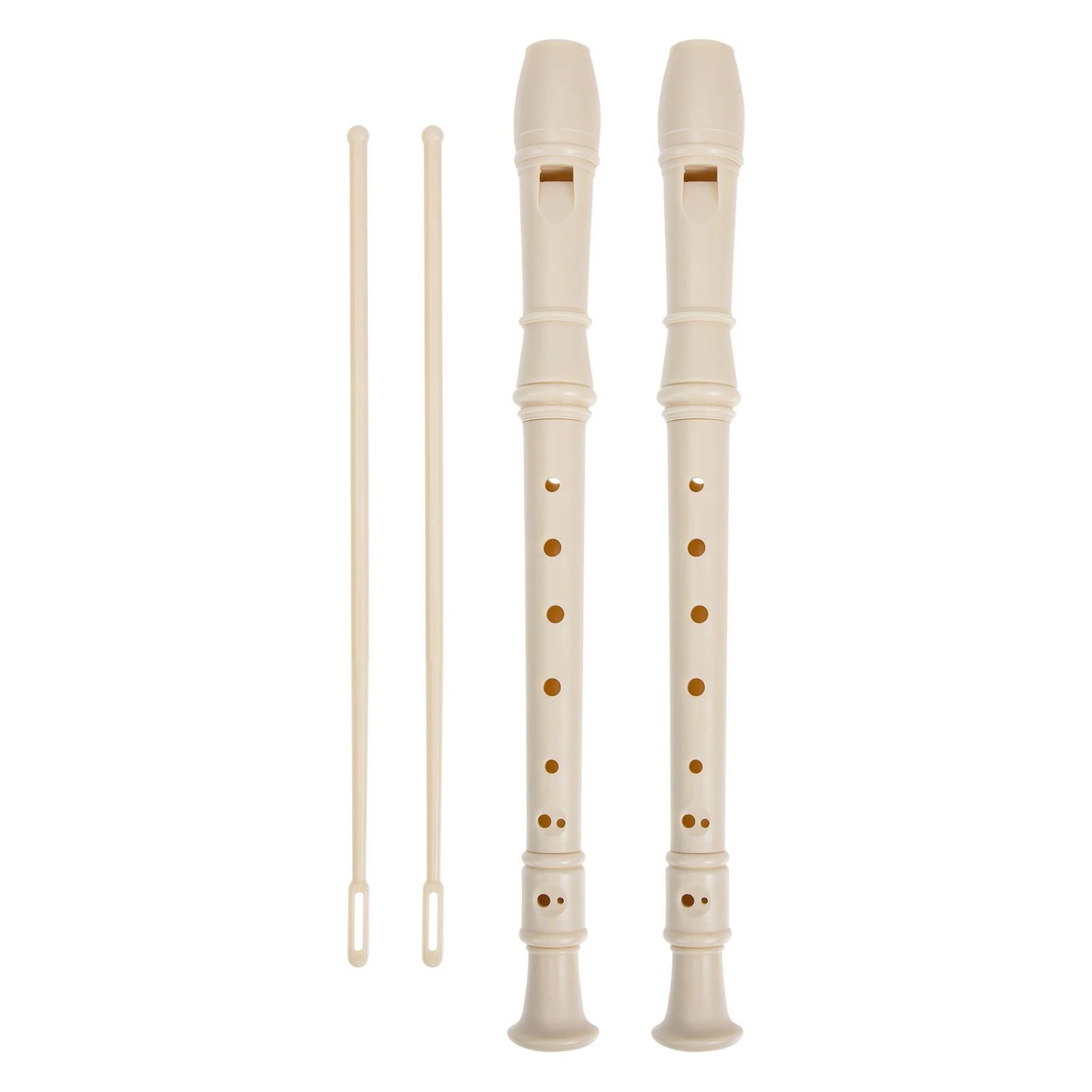 

2set Beginner Kids Beige Smooth Classroom Music Teaching Gift Children Practice Wind Instrument 8 Hole