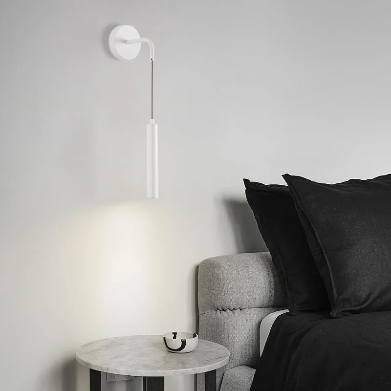 Liga de alumínio LED Wall Sconces, Lâmpadas de parede modernas, Luminária simples e criativa, Bedroom Bedside Reading, Decoração de interior