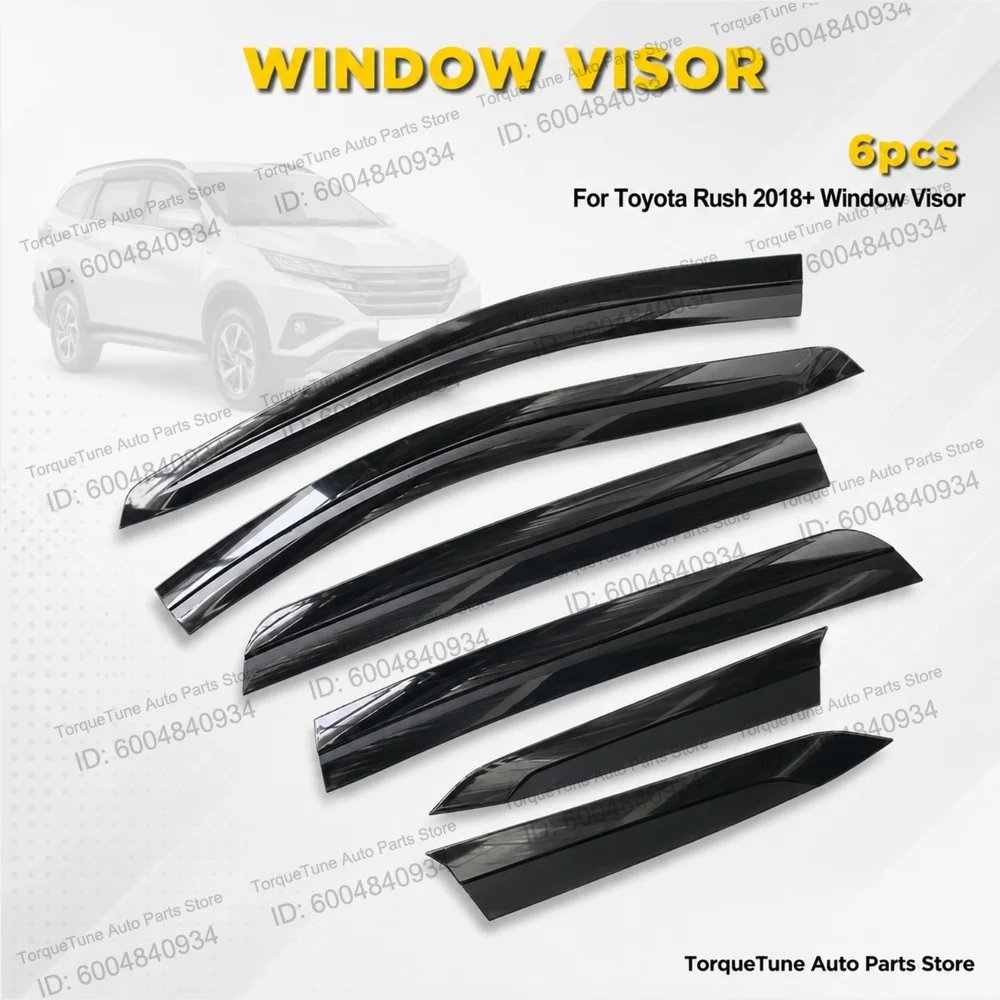 Premium Direct Fit Easy Installation Durable Aerodynamic Window Visor Wind Deflector For Toyota Rush 2018+ Rain Guards